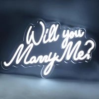 custom led neon lights will you marry me neon sign 55x30cm for wedding visual art party club bar room wall decoration