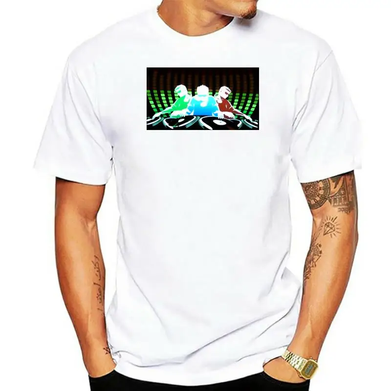 

Мужская футболка для дискотеки с активацией звуком и питанием от батареи