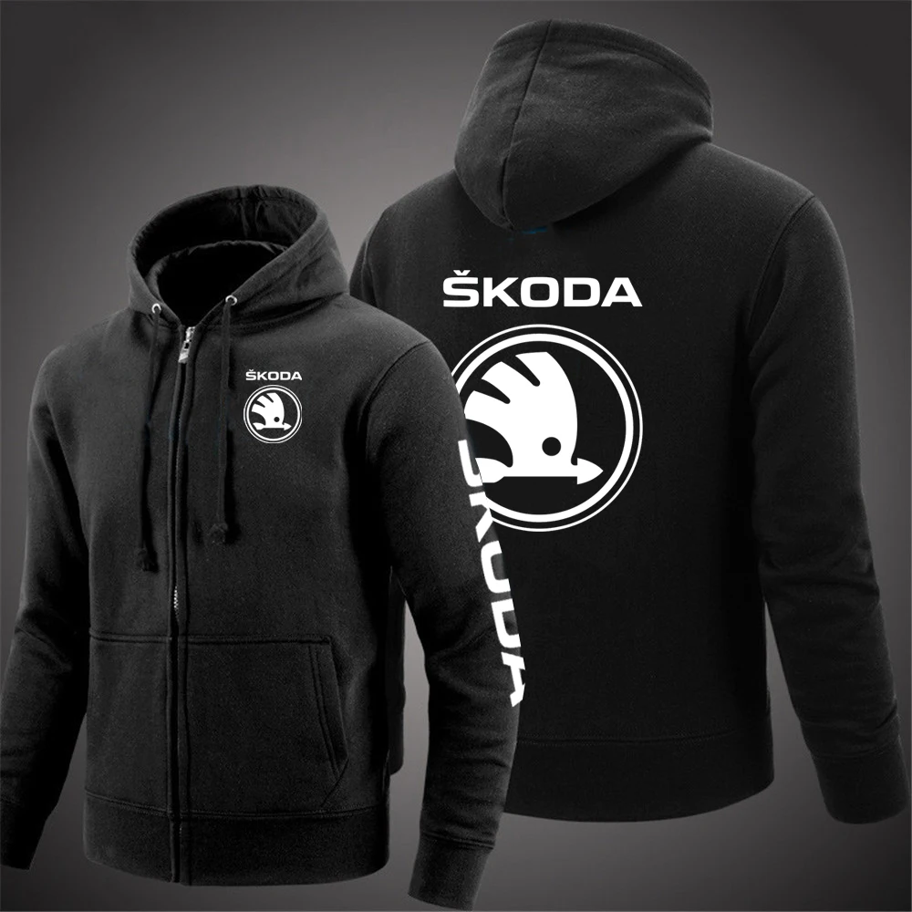 

2022 New Mens Skoda Car Logo Sweatshirt Hoodies Casual Printing Pullovers Autumn Winter Warm Clothes Hooded Sports Design Coats
