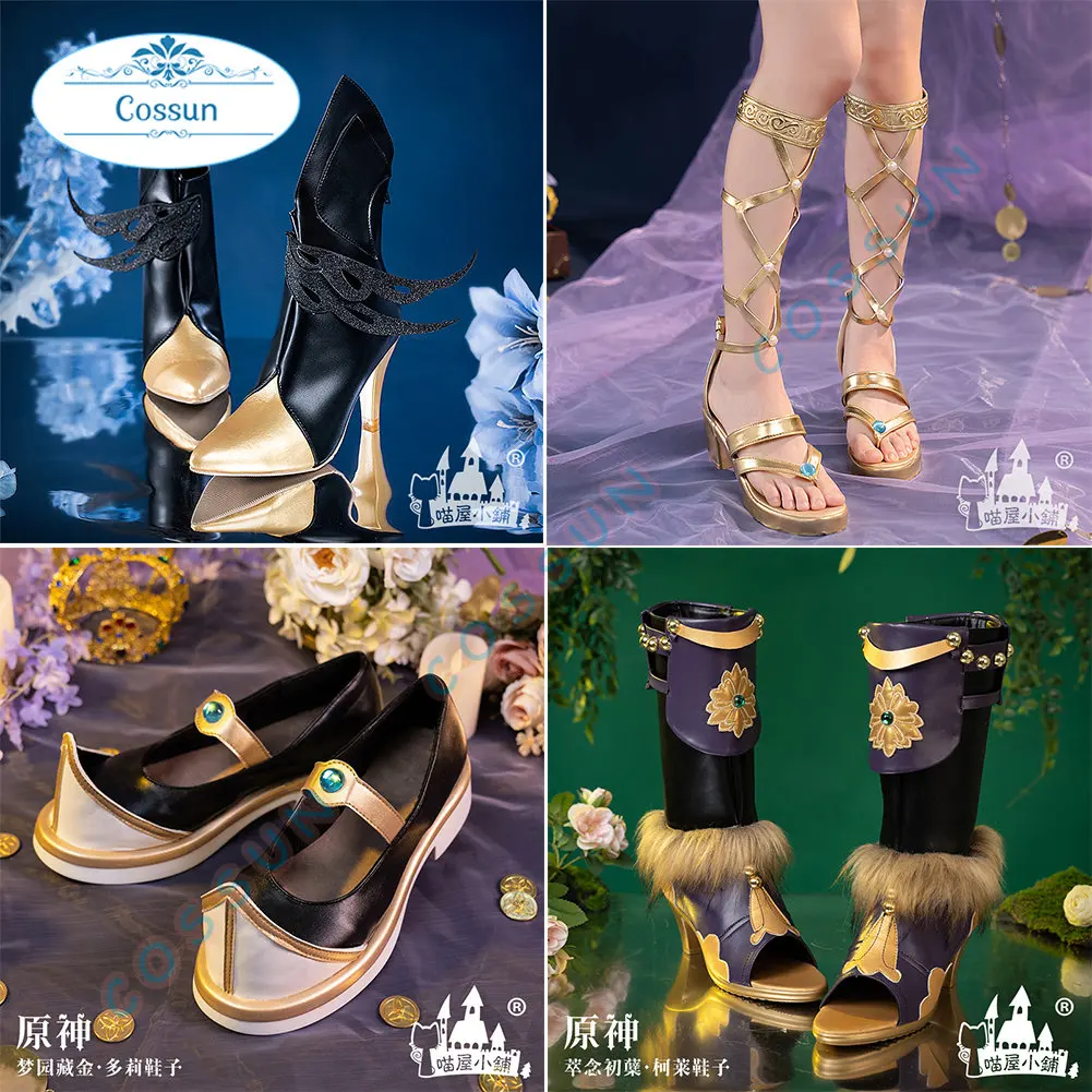 

Genshin Impact Nilou / Dori / Collei / Xingqiu / Traveler Lumine Fatui, обувь для косплея, Женский костюм Miaowuxiaopu для Хэллоуина