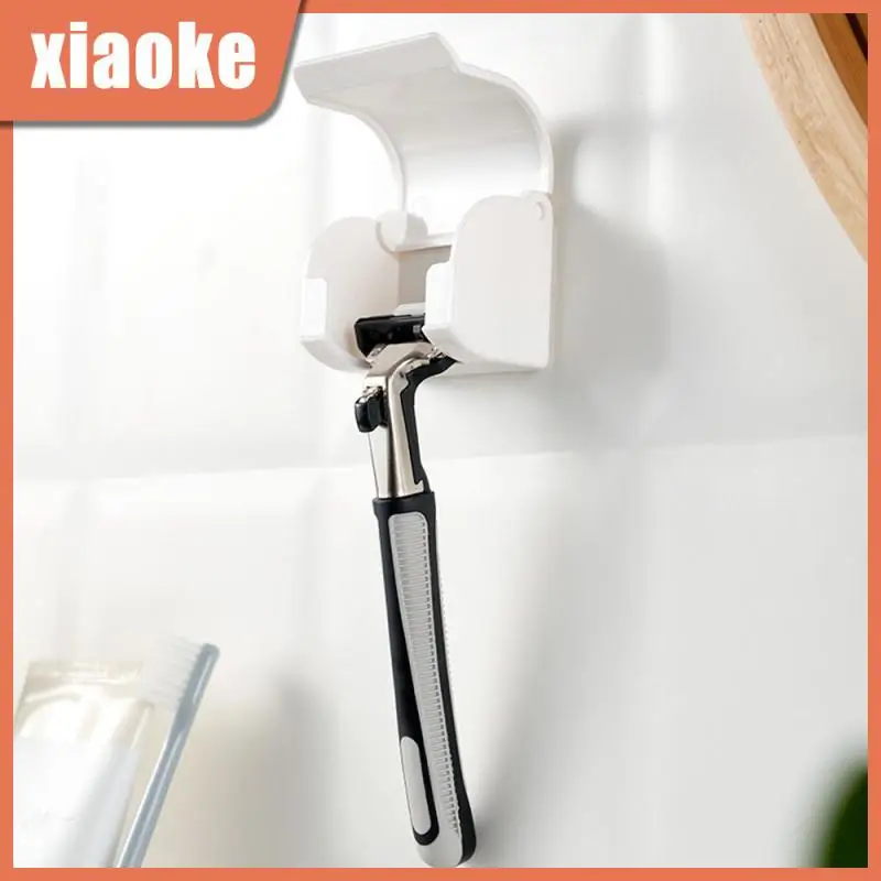 

Free Punch Shaver Hanger Rack Dust-proof Protective Cover Convenient Storage Men Shaving Shaver Shelf Pasted Fixed Saving Space
