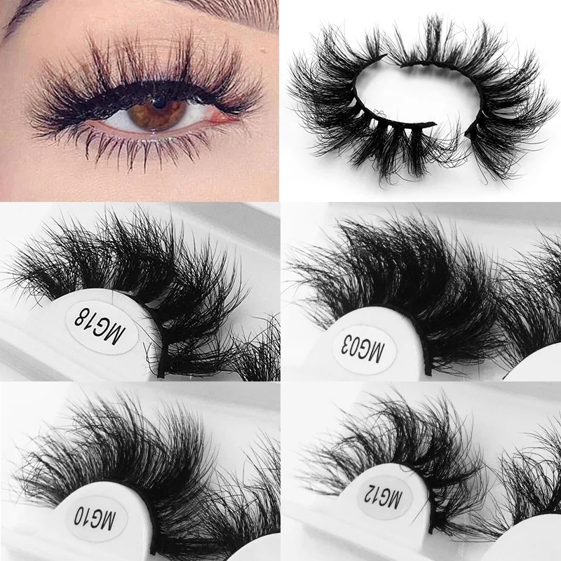 

8D False Eyelashes 1 Pair Imitation Mink Hair Natural Thick Multi-layer Messy Curling Eyelash Wholesale