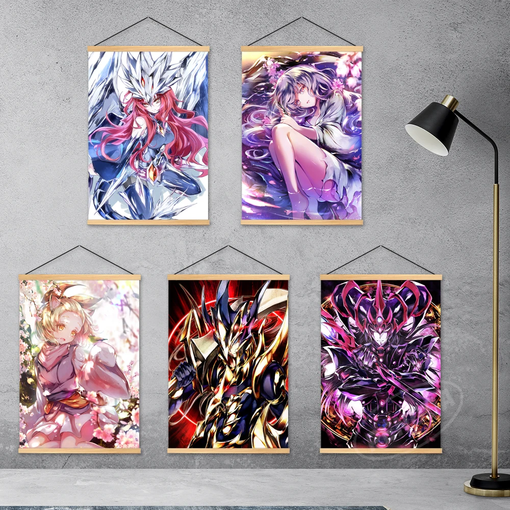 

HD Wooden Hanging Yu Gi Oh Painting Canvas Ghostrick Angel Of Mischief Prints Decor Home Poster Anime Modular Pictures Wall Art