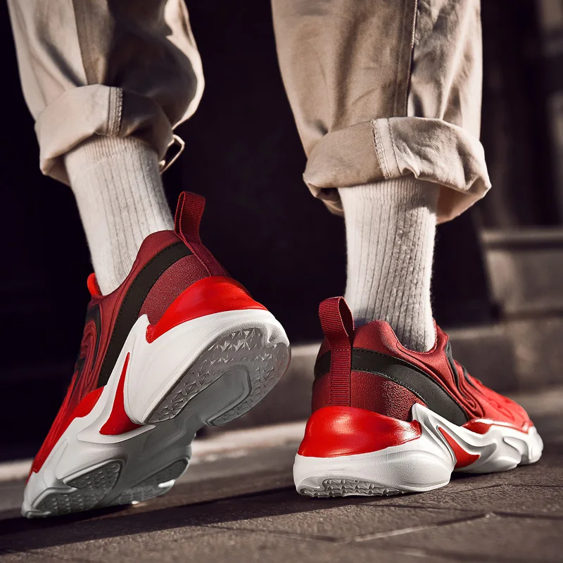 Men Sneakers 2021 Breathable Non-Slip Popcorn Men Platform Casual Sneakers Male Outdoor Tennis Fashion Sport Shoes