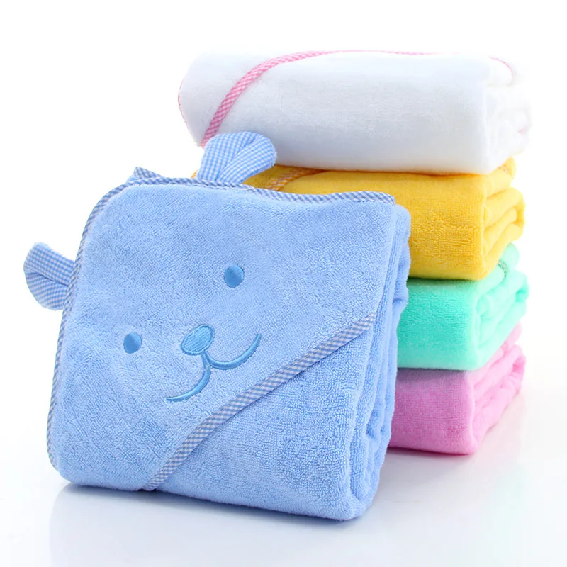 Baby Hooded Bathrobe Baby Towel Newborn Bath Comfortable Soft Cute Animal Beach Cotton Towel Kids Babies Blanket