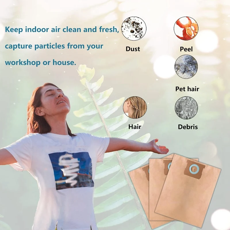 12 шт. пылесборник для Dewalt 6-10 галлонов влажный/сухой магазин пылесосы DXV06P DXV09P DXV10P