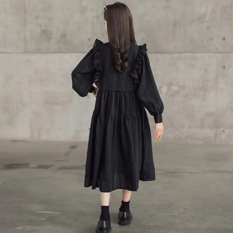 Ls-models.com девочки 9-12лет Платье длинное хлопковое для девочек-подростков, на возраст 10-12 лет | AliExpress