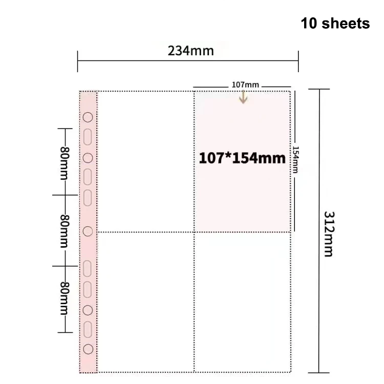

Прозрачные сменные страницы для фотоальбома 4x6 10x15 10x10, 1 2 3 4 6 8 9 карманов