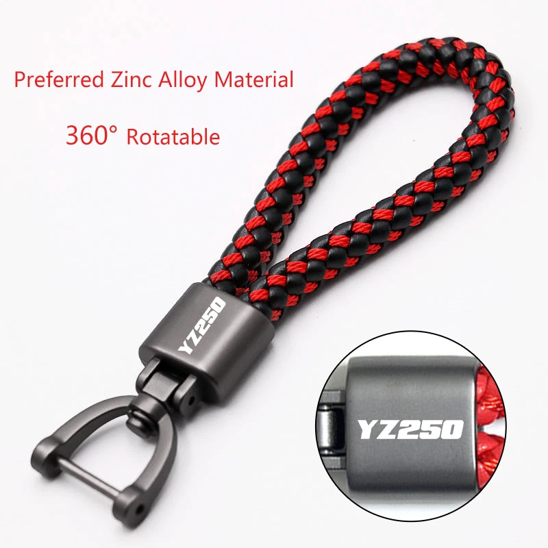 

For Yamaha YZ250 YZ 250 2001-2019 2003 2004 2005 2006 2007 2008 2009 2010 2011 Accessories Braided Rope Keyring Metal Keychain