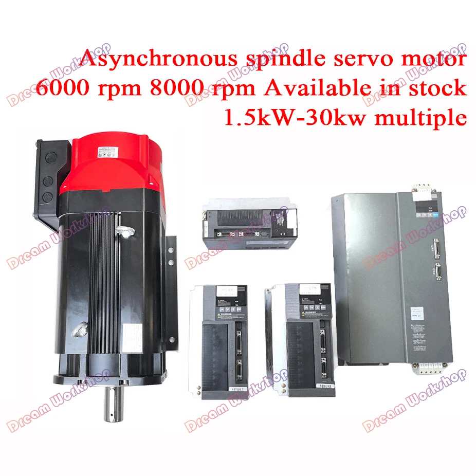 130 Шпиндельный сервомотор Полный комплект 2.2 кВт и драйвер 1500-8000 об/мин