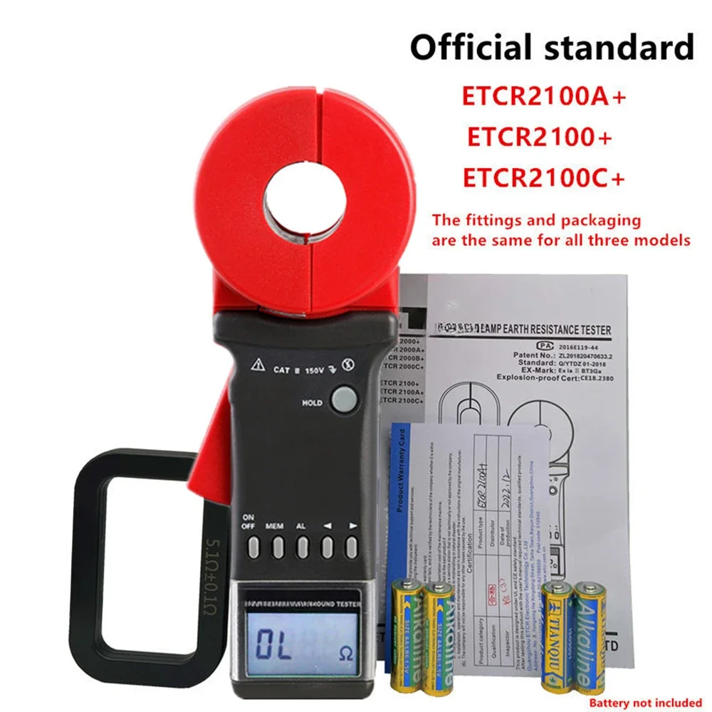 Фото Для ETCR ETCR2100A + цифровой зажим заземления тестер сопротивления заземления 32 мм высокая точность 200 Ом измеритель сопротивления контура №2