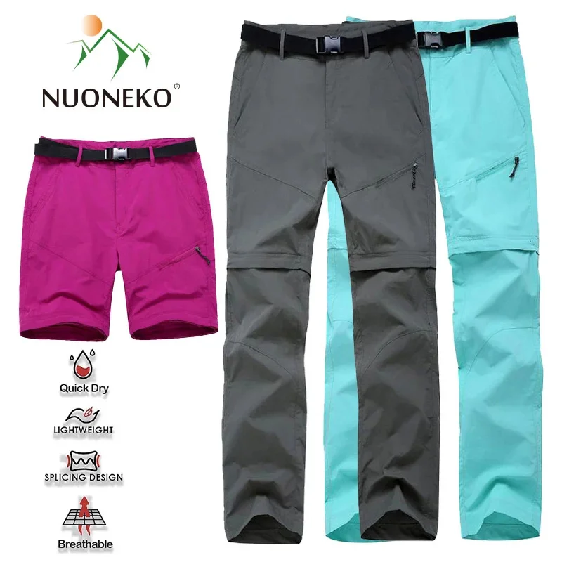 NUONEKO женские уличные Походные штаны летние быстросохнущие брюки спортивные