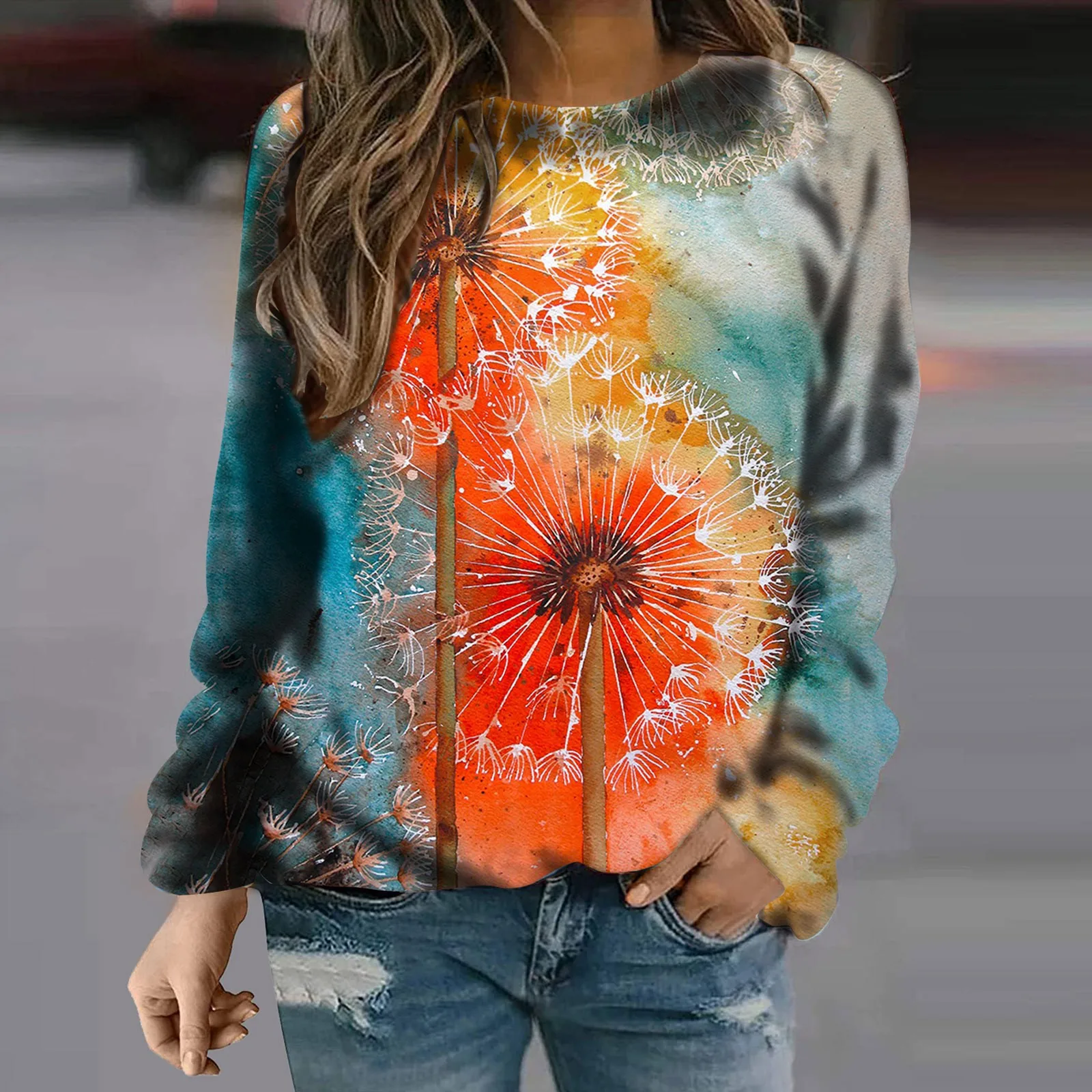 

Sudadera Con Capucha 2022 Women Lady Loose Full Zip Sweatshirt Round Neck Fit Pullover Tops Casual Long Sleeve Bluza Oversize