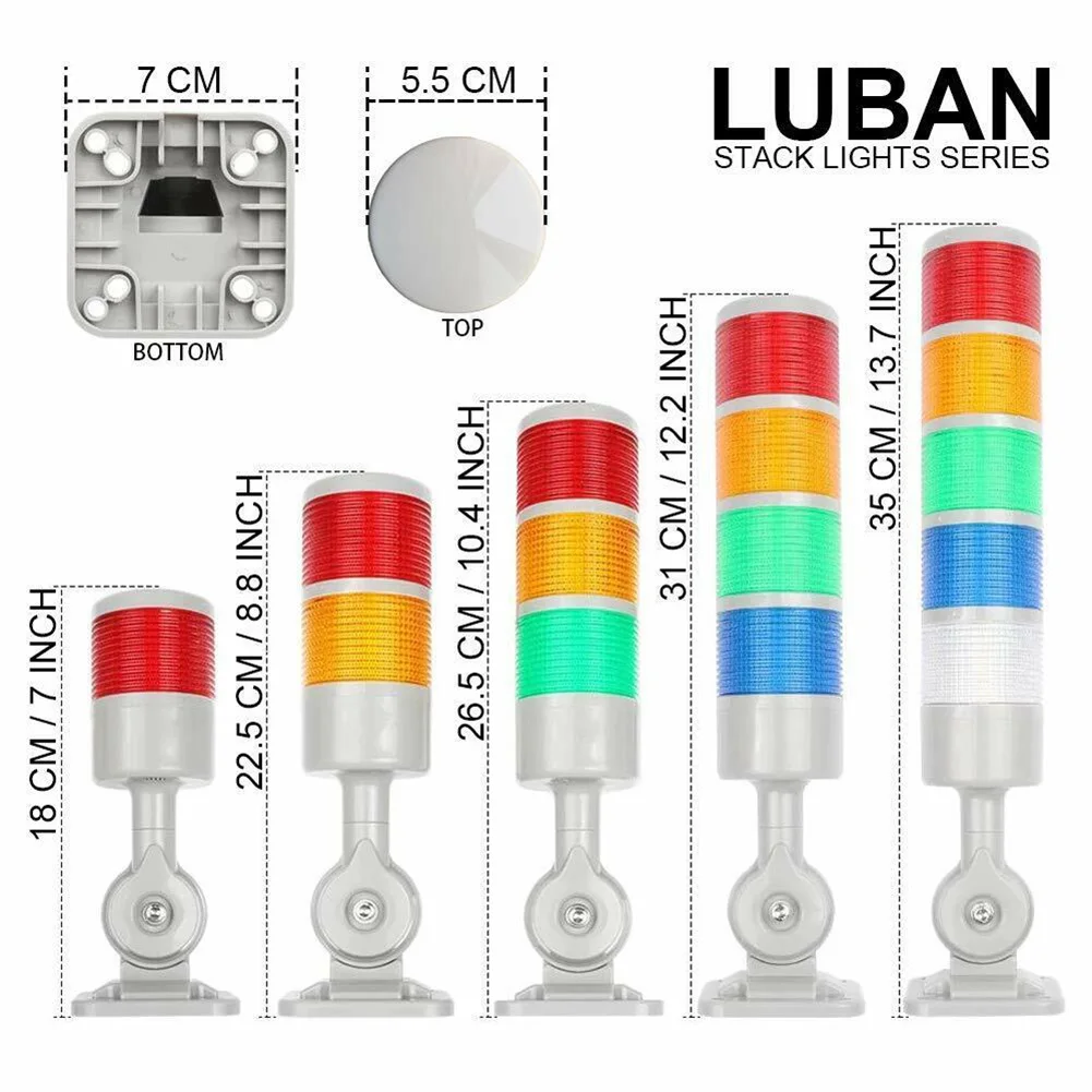 Светодиодные сигнальные огни башни Колонная лампа Andon Lights Вращающееся основание