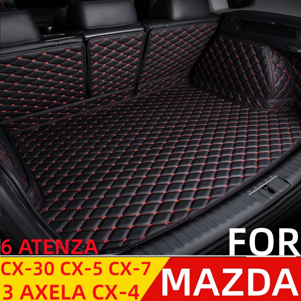 

Автомобильный коврик для багажника для Mazda 3, подсветка, фотосессия 6, подходит для любой погоды, задний коврик для груза, коврик для багажник...