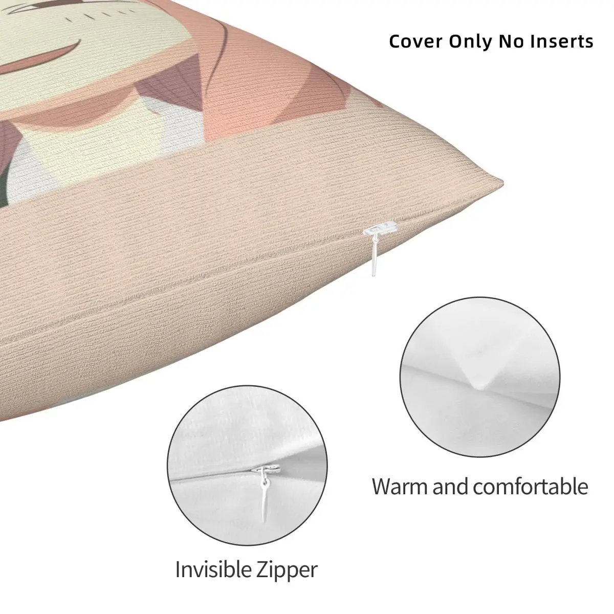 Spy X Family Anya Smug Подушка Наволочка из полиэстера Подушки для дивана Аниме Forger 45*45 см