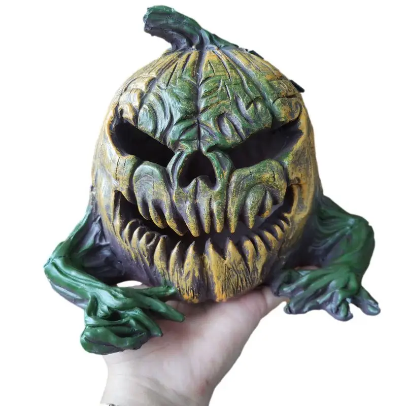 

Halloween Decoration Scary Pumpkin Resin Statue Solar Powered Halloween Light Up Pumpkin Party Decor Creative Gifts