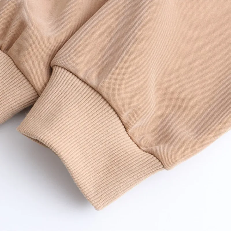 Plus Size Jacket 4xl Women Clothing Casual Solid Color Baseball Uniform Fashion Zipper Long Sleeve Coat Autumn