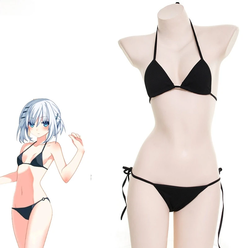 

Japanese Anime DATE A LIVE Tobiichi Origami Bikini Swimsuit Costume Summer Beach Student Girl Swimwear Uniform Cosplay