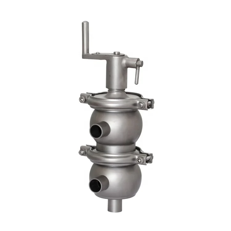 Sanitary stainless steel pneumatic intelligent mix proof reversing valve with ctop