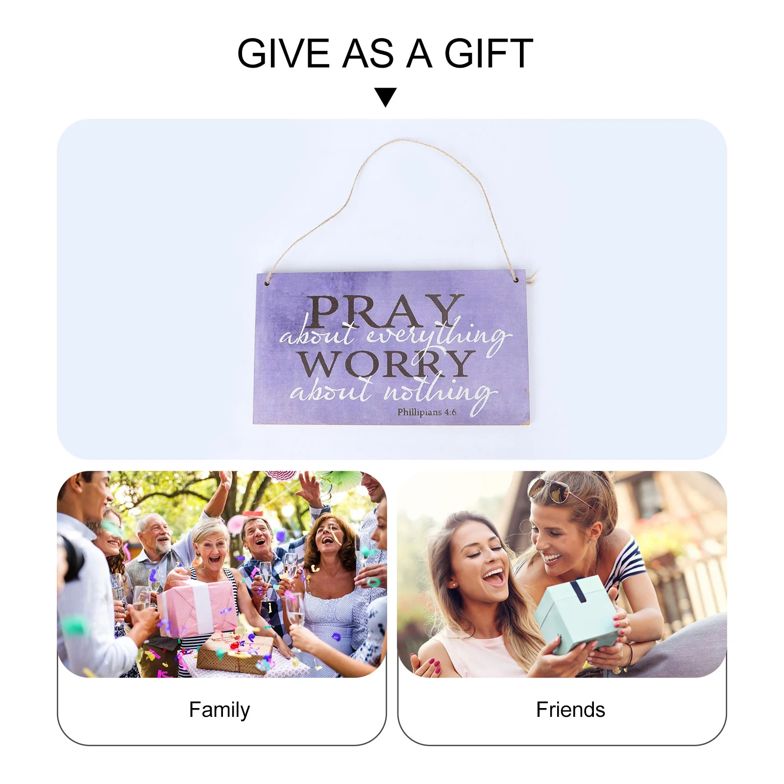 Креативная подвесная бирка деревянная декоративная фиолетовая настенная доска