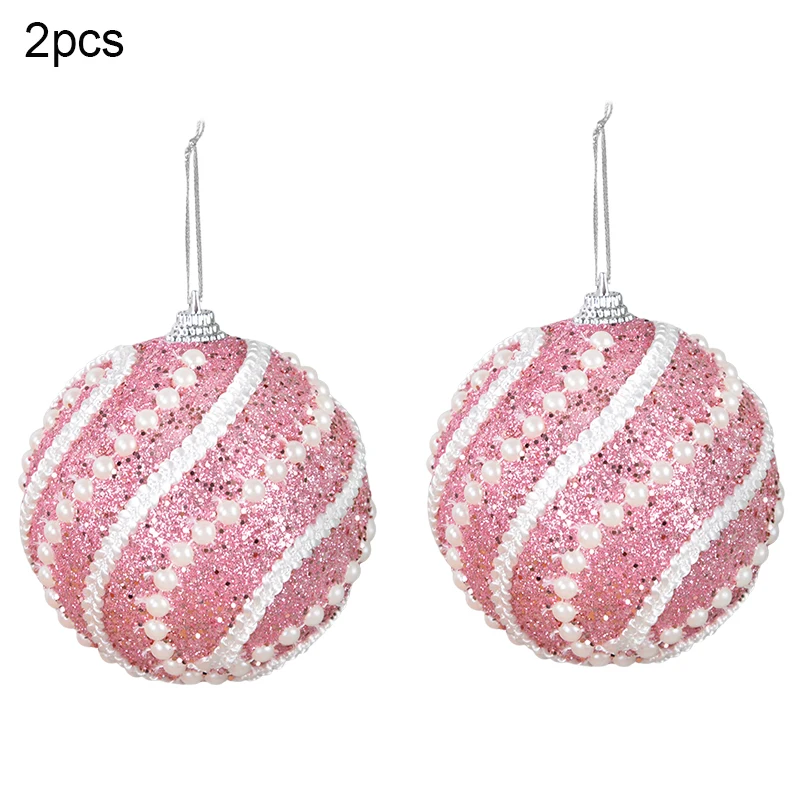 

Белые Рождественские шары 8 см