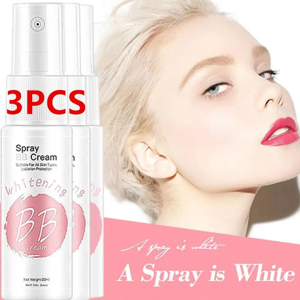 

3CPS/20ml BB Cream Face Concealer Spray Whitening Cosmetics Face Skin Portable Makeup Foundation Beauty Care Moisturiz