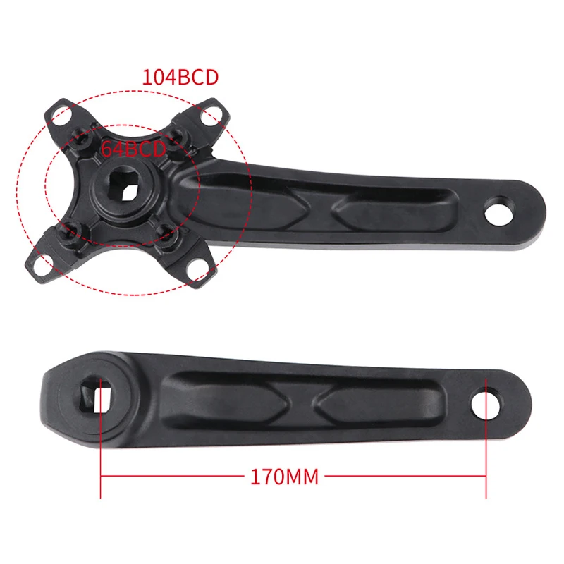 Держатель для велосипеда с квадратным отверстием 104 дюйма BCD 170 мм 32/34/36/38/40/42T -