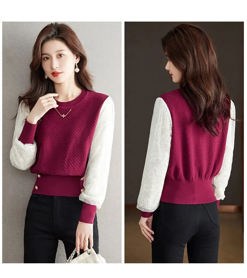 Трикотажная рубашка короткая Весенняя тонкая Однотонная с длинным рукавом