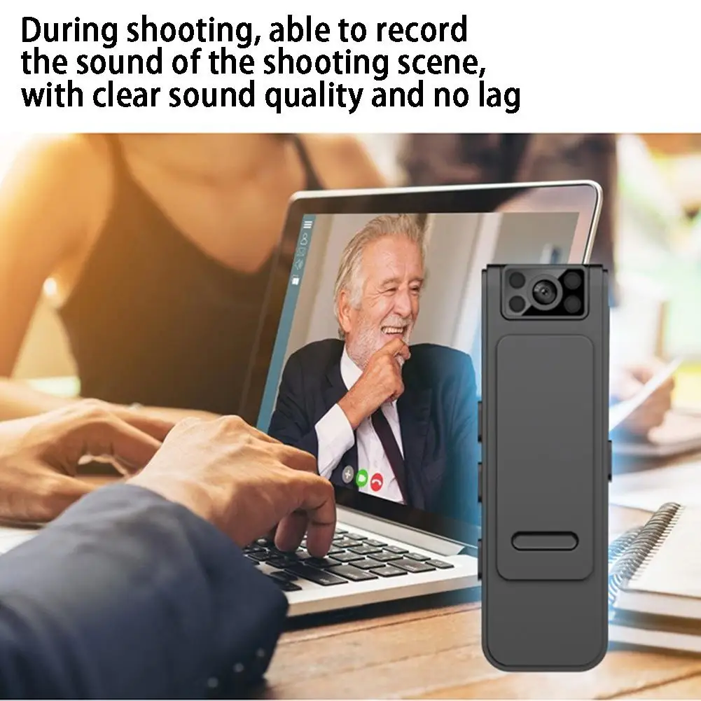 

HD 1080P Mini Camera Portable Wearable Video Recorder Police Night Vision Camcorder For Home Office One Key Video L1H2