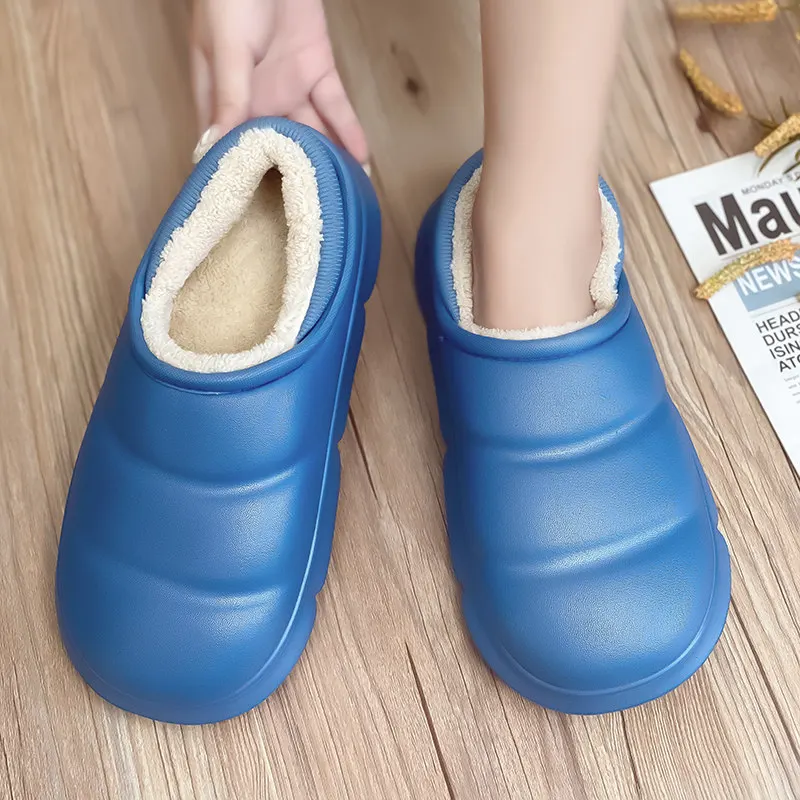 Winter Slippers Men Shoes Plush Home Slippers for Men Warm Couple Bread Shoes Comfortable Indoors Anti-slip Slipper Male Shoes