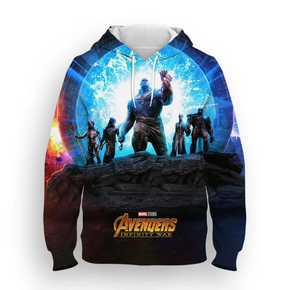 

3D Printed Disney Marvel Thanos Men's Sweatshirt Harajuku Style Men's Hoodie Streetwear Spring Hoodie