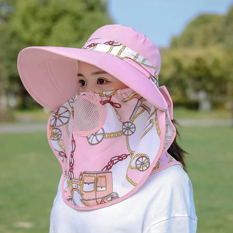 Женская шляпа для сбора чая Солнцезащитная шаль лица и шеи уличная с защитой от
