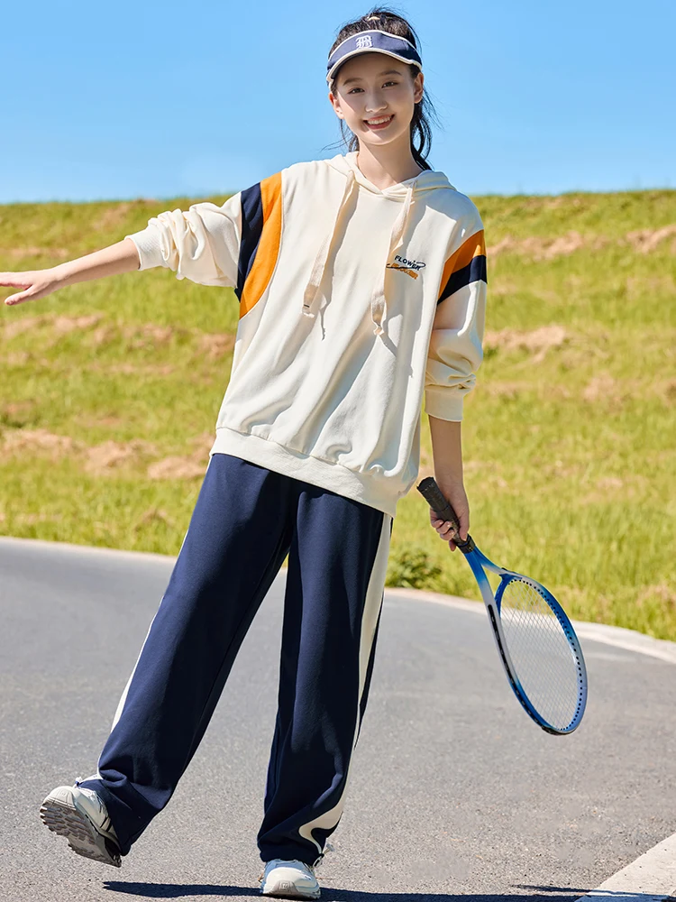 Junior High School Student Female Sports Set Autumn clothes Middle New Girl Spring and Autumn Spor Older Chi...