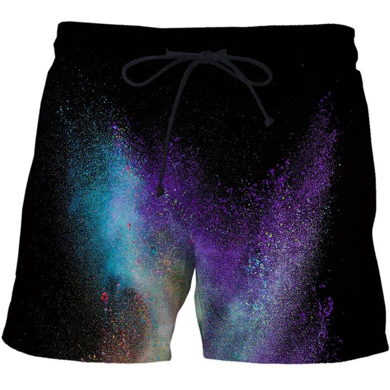 

Шорты мужские в стиле Харадзюку, Пляжная короткая повседневная одежда с принтом 3D, серия окрашенные Speckled, в стиле оверсайз, лето 2022