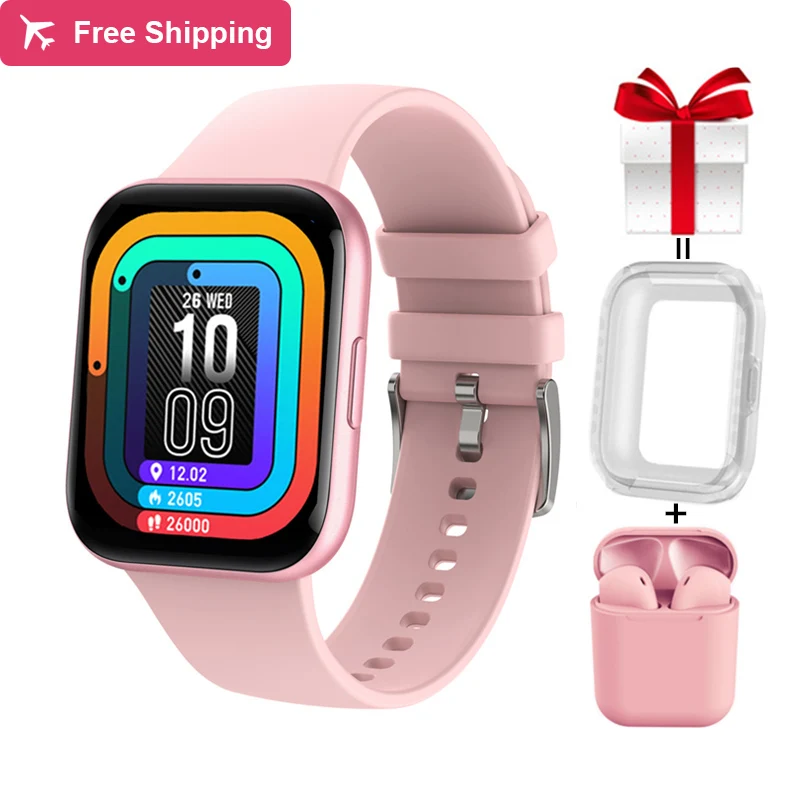

Smart Watch Women 2021 IP68 Waterproof Game Smartwatch Breath Training Custom Watchface Health Fitness Tracker VS P8 SE Plus Y20