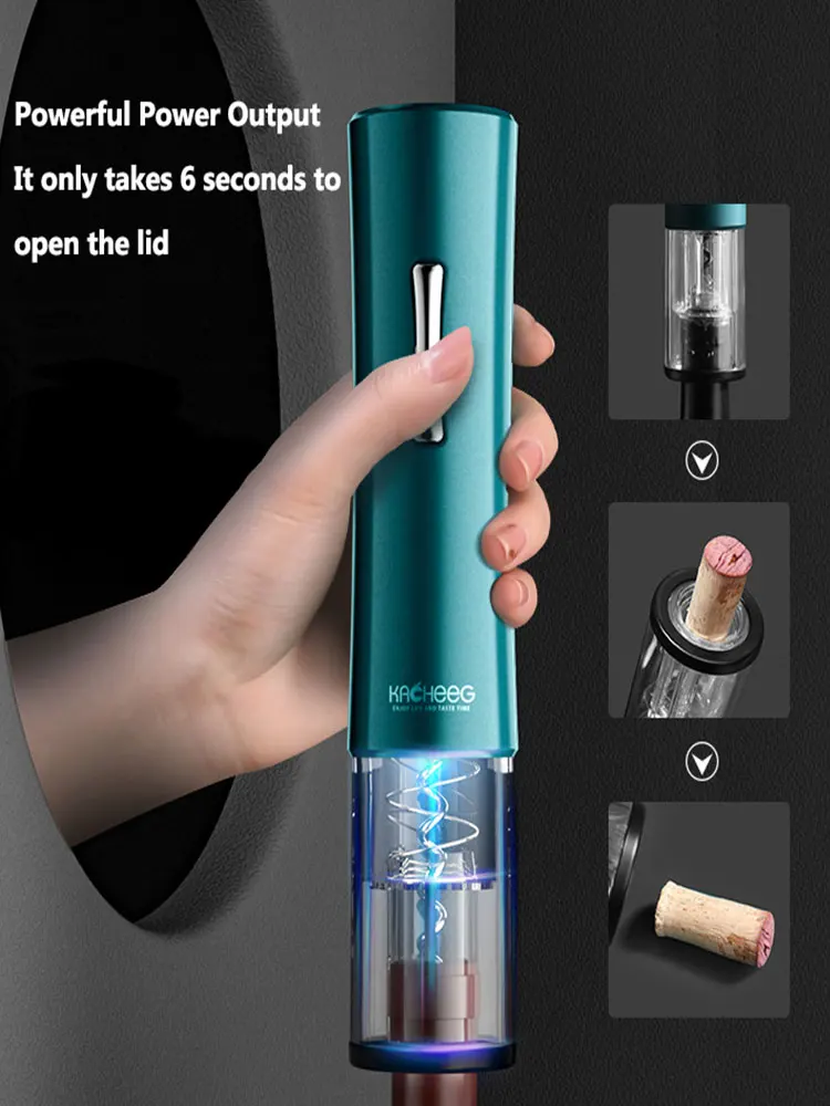 

Automatic Corkscrew Electric Wine Bottle Opener Creative Rechargeable Wine Bottle with USB Charging Cable Suit for Home Use Wine