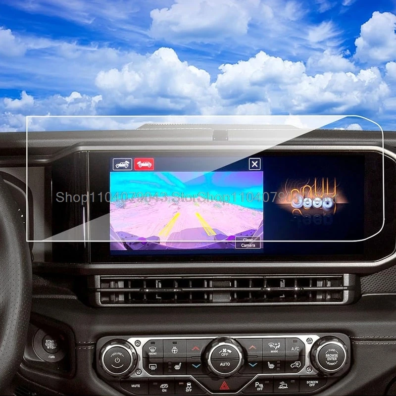 

Защитная пленка из закаленного стекла для модернизированного Wrangler JL2024, Gladiator Rubicon 2024, 12,3-дюймовый автомобильный GPS-навигатор, интерьер