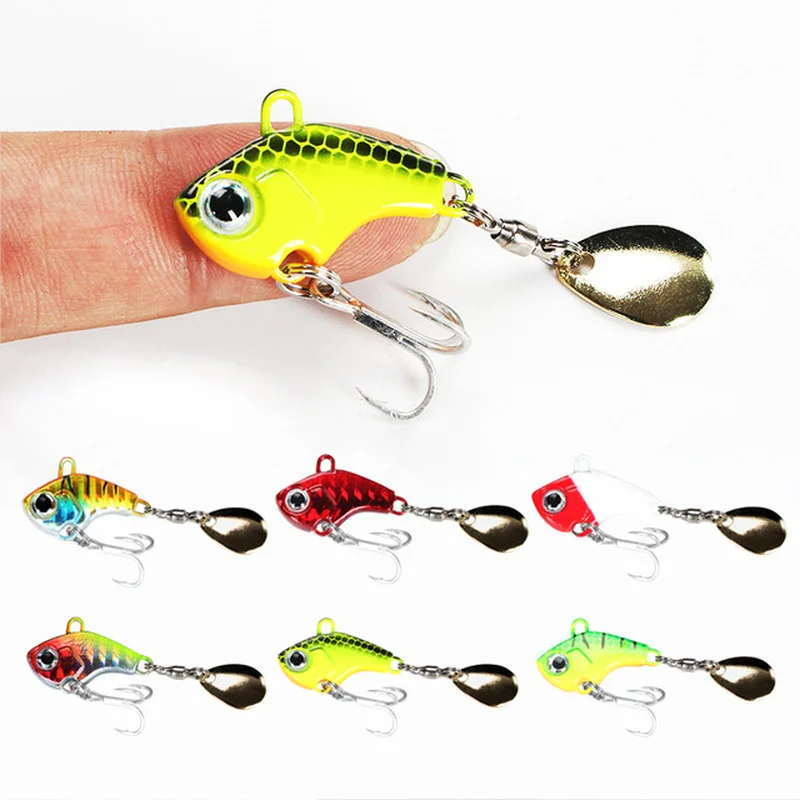 

1 Pcs Metal VIB Vibration Fishing Lure Wobblers for Pike Tail Sequins Spinner Spoon Baits 9g/13g/16g/22g Crankbait Fishing