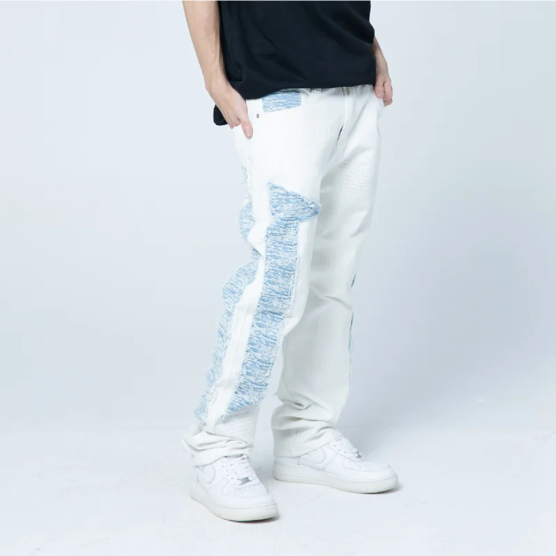 Four Seasons Stitching Jeans Men's Korean Version Ins Trend Loose Casual Straight Wide Leg Trousers Streetwear Ins Hot Sale MEN