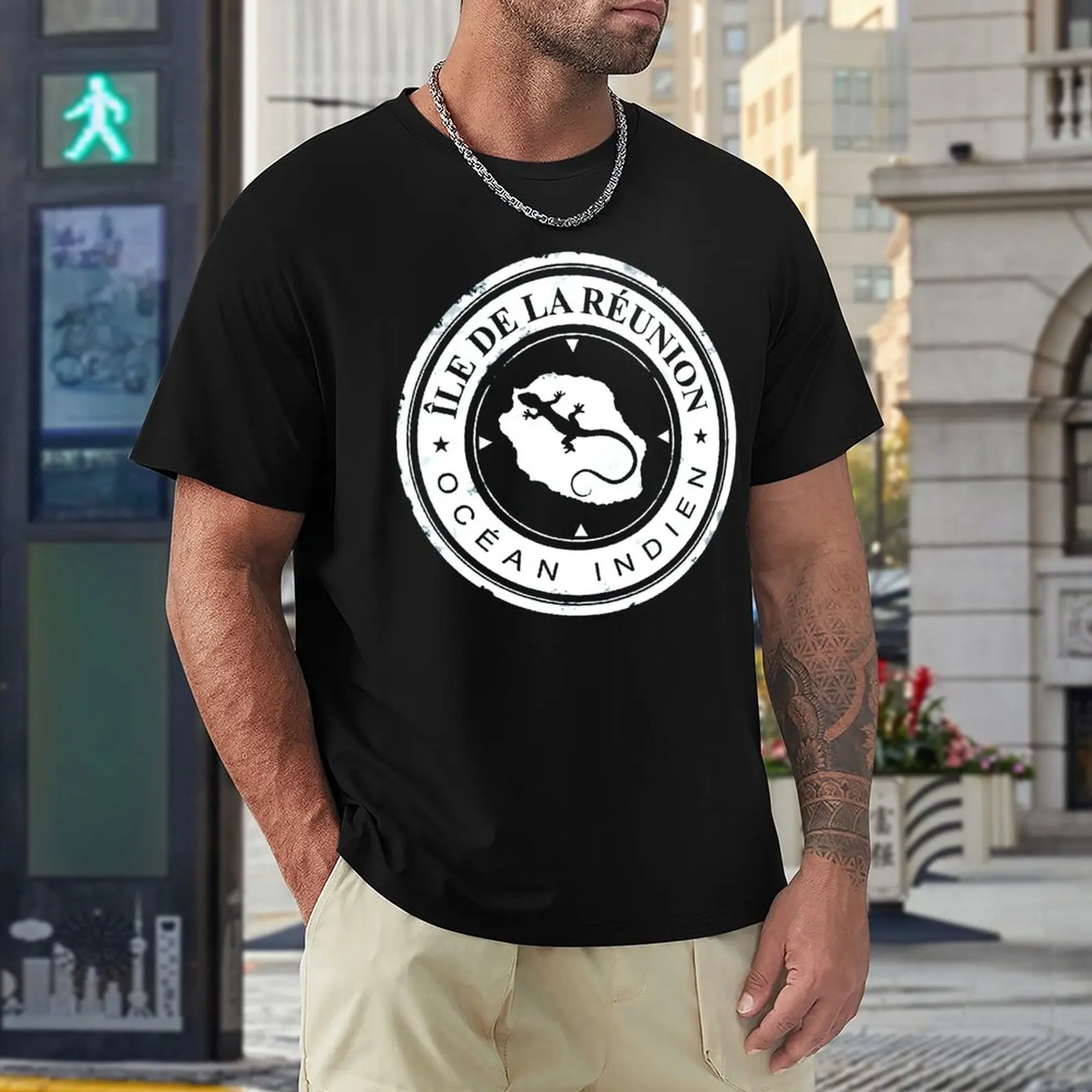 

Creative 974 Ile De La Reunion(1) Tshirt top Quality Leisure Eur Size