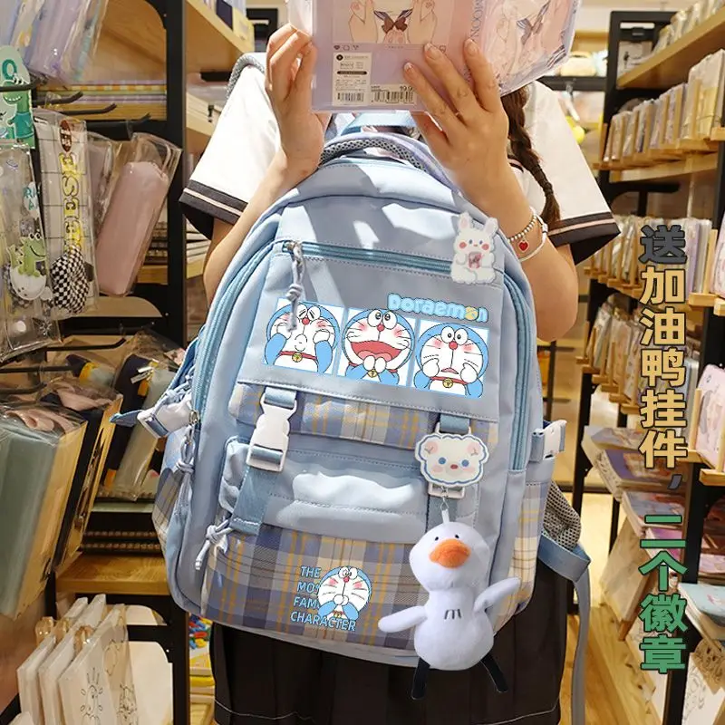 

Doraemon Jingle Cat Blue Fat Cartoon Junior High School Students Schoolbag Japanese Korean Version Backpack Female