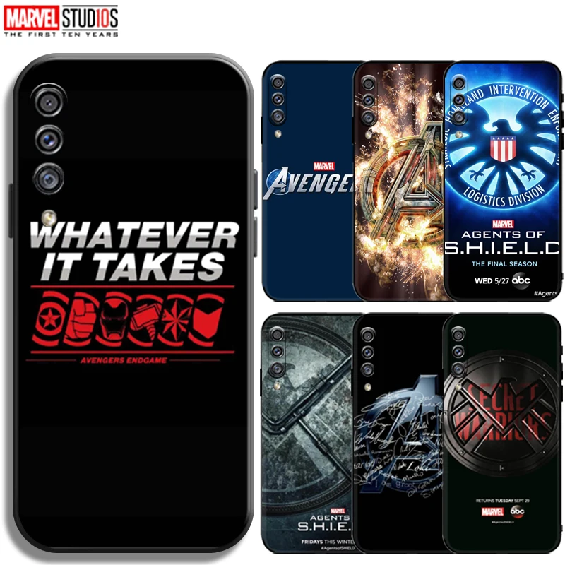 

Avengers Logo Phone Case For Samsung Galaxy A30 A30s Silicone Cover Black Back Ultra-Thin Bumper Coque