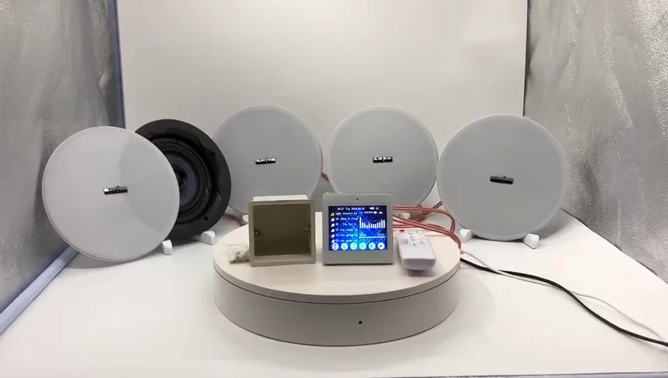

Smart home Mini Blue-tooth Stereo audio in Wall Amplifier Music Center with Touch Screen Video Player