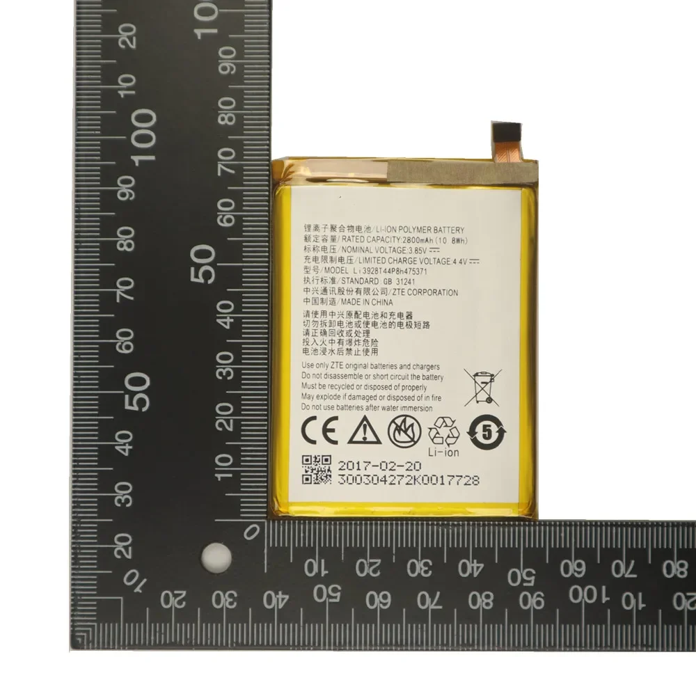 Новый Li3928T44P8h емкостью 2800 мАч 475371 Аккумулятор для ZTE Blade A1 C880 C880U C880A C880S AXON Mini B2015 B2016
