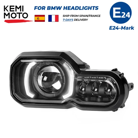 Большая ! Одобренные E-mark фары для BMW F650GS F700GS F800GS ADV F800R, фары для мотоциклов, полная светодиодная фара в сборе