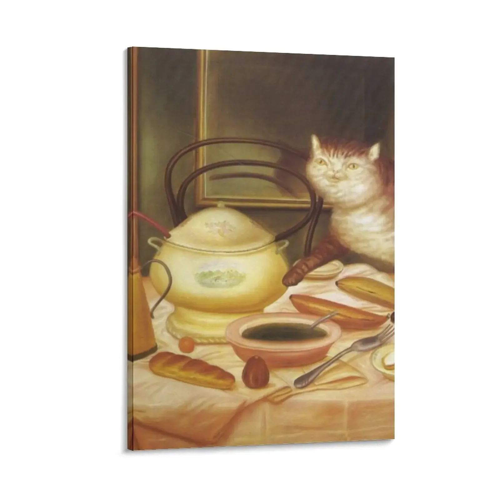 Живопись Фернандо Ботеро-Натюрморт с зеленым супом холст живопись украшение