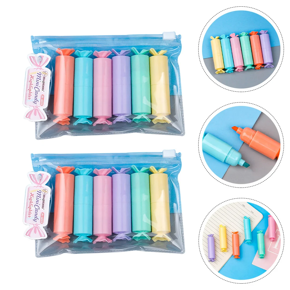 

Highlighters Pen Pens Markers Highlighter Fluorescent Marker Candy Tip Chisel Marking Cute Colored Windows Bible Cartoon Erase