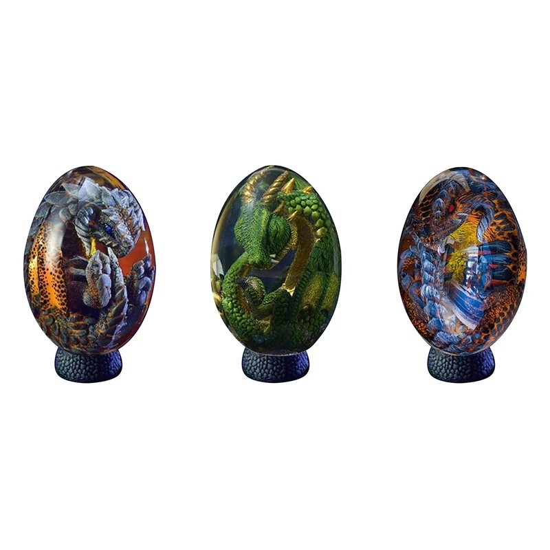 

Lava Dinosaur Egg Crystal Lava Dragon Egg Resin Sculpture With Base Souvenir Collection Desktop Ornaments Gift