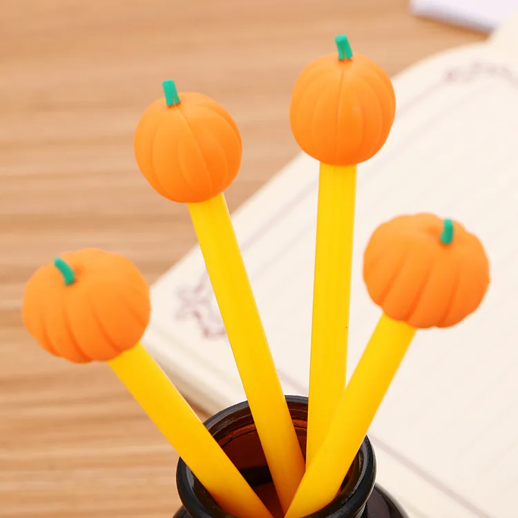 

120Pcs Golden Pumpkin Gel Pens Cartoon Neutral Pen Student Stationery Water-based Pen Office Supplies Signature Pen